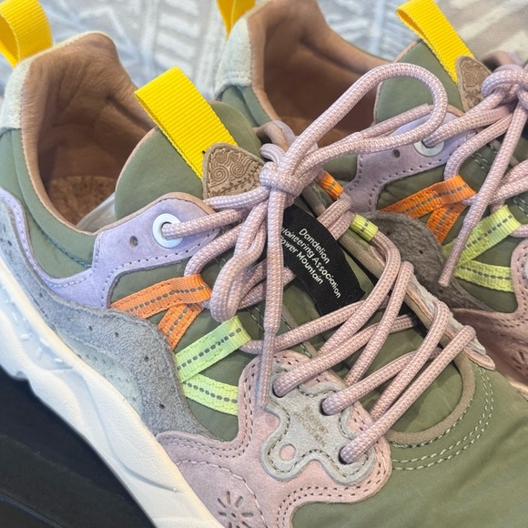 New Rare Flower Mountain Yamano 3 Suede Gray Sneakers Shoes Women SIZE 8 39 - Picture 4 of 9